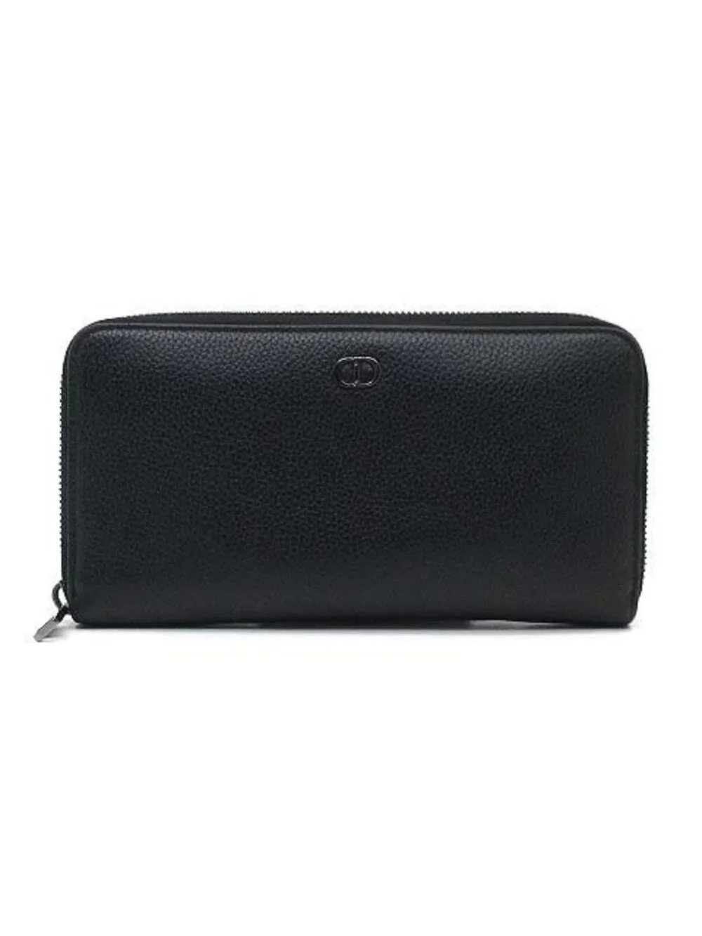 Dior Cdlogo Zip Around Wallet Leather Black
